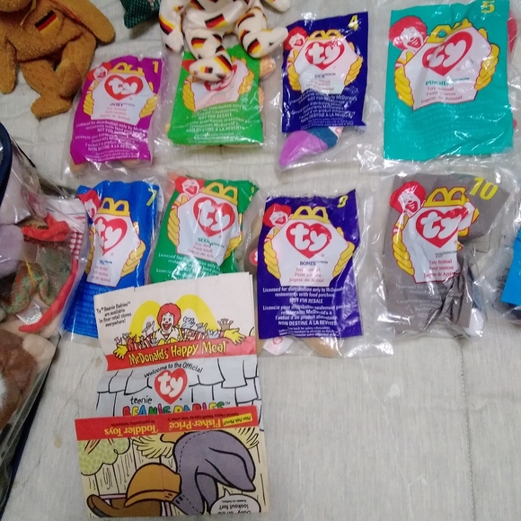 ty SHAKE, FRIES ๐ & GRIMACE (the Bears) MCDONALD'S BEANIE 2004 MINIS VNPLC - Picture 6 of 14